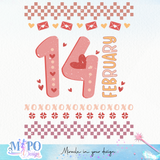 14 February SVG design, svg for sublimation, Valentine SVG, Retro Valentine ugly sweater SVG