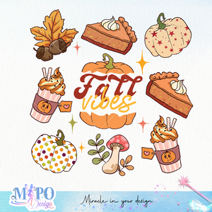 Fall vibes sublimation design, png for sublimation, Autumn PNG, Retro autumn PNG