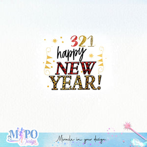 3 2 1 Happy New Year sublimation design, png for sublimation, Christmas PNG, Christmas vibes PNG