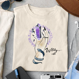 Witchy vibes sublimation design, png for sublimation, Halloween characters, Crystal witch, Spooky design