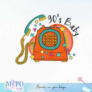 90's Baby sublimation design, png for sublimation, Retro 90S png, Retro Vibe, Retro quotes