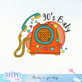 90's Baby sublimation design, png for sublimation, Retro 90S png, Retro Vibe, Retro quotes