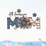 Retro Sunflower America Bundle, 4th Of July PNG Bundle