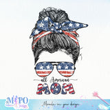 Retro Sunflower America Bundle, 4th Of July PNG Bundle