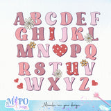 Alphabet Kid Valentine sublimation design