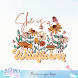 Wildflower sublimation Bundle , Flower PNG , Floral PNG Bundle ,wildflower design PNG