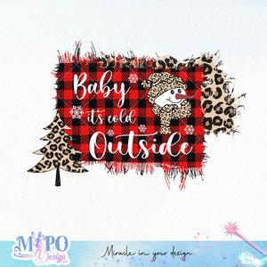 Baby it's cold outside sublimation design, png for sublimation, Christmas PNG, Christmas vibes PNG