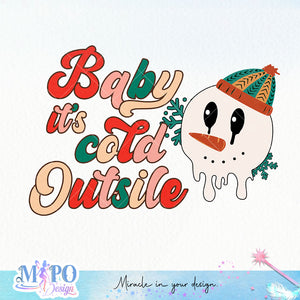 Baby it's cold outside sublimation design, png for sublimation, Christmas PNG, Christmas vibes PNG