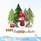 Baby it's cold outside sublimation design, png for sublimation, Christmas PNG, Christmas vibes PNG