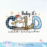 Baby it's cold outside sublimation design, png for sublimation, Christmas PNG, Christmas vibes PNG