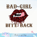 Bad girl Bite back sublimation design, png for sublimation, Halloween characters sublimation, Halloween Lips design
