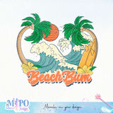 Beach Bum sublimation design, png for sublimation, Summer png, Beach vibes PNG