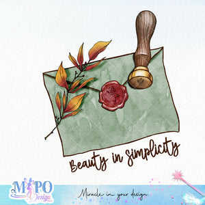 Beauty in simplicity Sublimation design, png for sublimation, Envelope PNG, Hobbies PNG