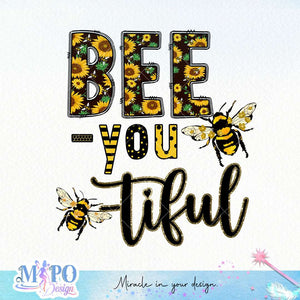 Bee you tiful sublimation design, png for sublimation, Retro sunflower PNG, hobbies vibes png