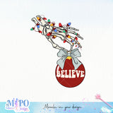 Believe sublimation design, png for sublimation, Christmas PNG, Christmas vibes PNG