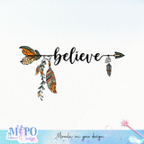 Believe sublimation design, png for sublimation, Hobby png, Dream Catcher png