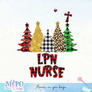 Blessed LPN nurse sublimation design, png for sublimation, Christmas PNG, Christmas vibes PNG