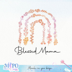 Blessed mama sublimation design, png for sublimation