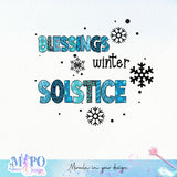 Blessings winter solstice sublimation design, png for sublimation, Christmas PNG, Christmas vibes PNG