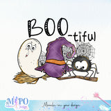 Boo-tiful sublimation design, png for sublimation, Retro Halloween design, Halloween styles