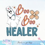 Boo Boo Healer sublimation design, png for sublimation, Boo halloween design, Halloween styles, Retro halloween design
