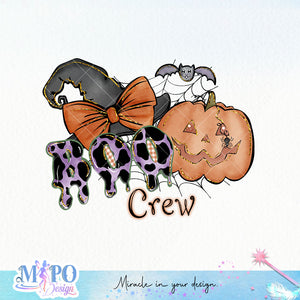 Boo Crew sublimation design, png for sublimation, Retro Halloween design, Halloween styles