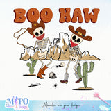 Boo Haw sublimation design, png for sublimation, Western Halloween design, Halloween styles png