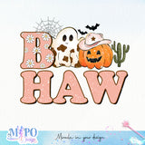 Boo Haw sublimation design, png for sublimation, Western Halloween design, Halloween styles png