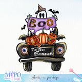 Boo Tis the season sublimation design, png for sublimation, Retro Halloween design, Halloween styles