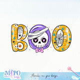Boo sublimation design, png for sublimation, Halloween characters sublimation, Skeleton design