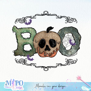 Boo sublimation design, png for sublimation, Vintage Halloween design, Halloween styles
