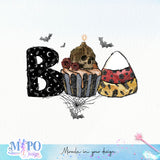 Boo sublimation design, png for sublimation, Halloween Sweets vibes png, halloween kids png