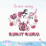 Breast Cancer is Boo Sheet sublimation design, png for sublimation, Cancer Disease design, Breast Cancer PNG