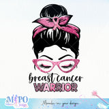 Breast cancer warrior sublimation design, png for sublimation, messy mom vibes png, mother's day png