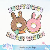 Bunny Kisses Easter Wishes sublimation design, png for sublimation, Holidays design, Easter Day sublimation