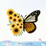 Butterfly Leopard Sunflowers Faith sublimation design, png for sublimation, Retro sunflower PNG, hobbies vibes png