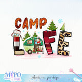 Camp Life sublimation design, png for sublimation, Christmas PNG, Christmas vibes PNG