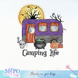 Camping Life sublimation design, png for sublimation, Retro Halloween design, Halloween styles
