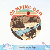 Camping dad sublimation design, png for sublimation, Father's day sublimation, Camping father png, Retro camping design