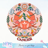 Cancer sublimation design, png for sublimation, Zodiac PNG, Birthday PNG