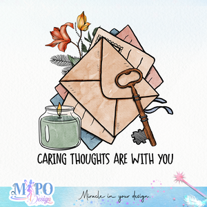 Caring thoughts are with you Sublimation design, png for sublimation, Envelope PNG, Hobbies PNG