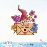 Cherish every moment Sublimation design, png for sublimation, Envelope PNG, Hobbies PNG