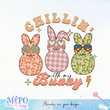 Chillin with my bunny sublimation design, png for sublimation, Holidays design, Easter Day sublimation