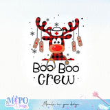 Christmas Boo Boo Crew Reindeer Nurse sublimation design, png for sublimation, Christmas PNG, Christmas vibes PNG