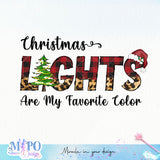 Christmas Lights Are My Favorite Color sublimation design, png for sublimation, Christmas PNG, Leopard Christmas PNG