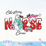 Christmas Nurse Crew sublimation design, png for sublimation, Nurse PNG, Nurse Christmas PNG