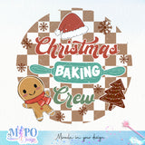 Christmas baking crew sublimation design, png for sublimation, Christmas PNG, Retro GingerBread PNG