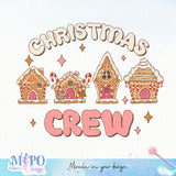 Christmas crew sublimation design, png for sublimation, Christmas PNG, Retro GingerBread PNG