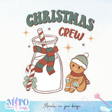 Christmas crew sublimation design, png for sublimation, Christmas PNG, Retro GingerBread PNG