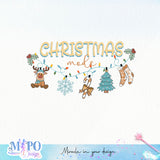 Christmas mode sublimation design, png for sublimation, Christmas PNG, Retro Christmas Blue PNG